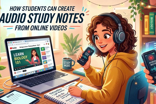 How Students Can Create Audio Study Notes from Online Videos