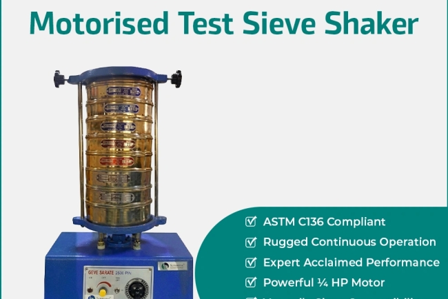 Table Top Motorized Test Sieve Shaker Machine: The Central Piece of Precise Particle Size Determination