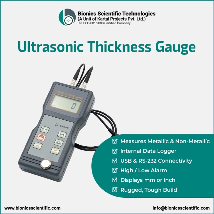 Ultrasonic Thickness Gauge with Data Logging: Fully Measured and Automatically Logged