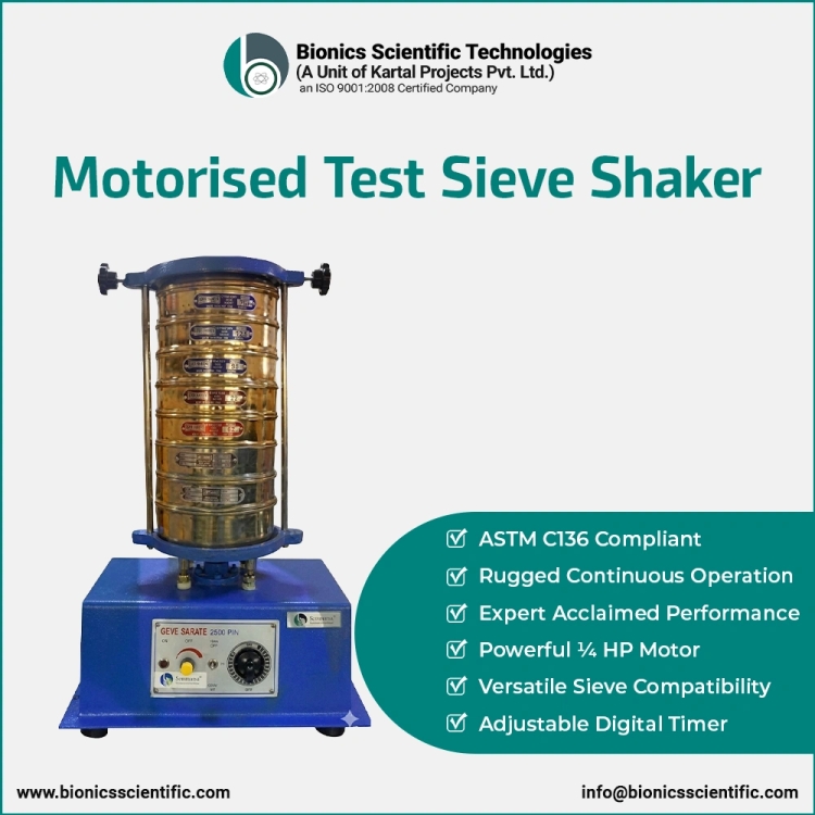 Table Top Motorized Test Sieve Shaker Machine: The Central Piece of Precise Particle Size Determination